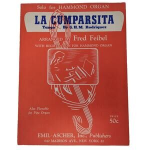1946 La Cumparsita Tango Sheet Music Organ Music‎ Fred Feibel G H M Rodriquez